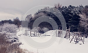 Snowy day in Brondby