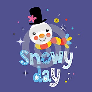 Snowy day winter design