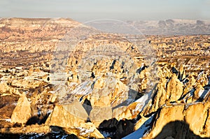 Snowy Days in Cappadocia from GÃ¶reme Town