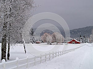 Snowy Entrance to the Horse Ranch