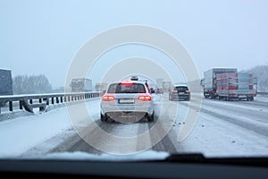 Snowy highway