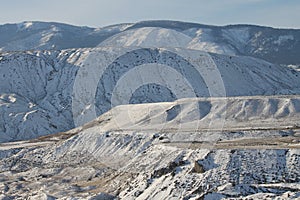 Snowy hill plateaus photo