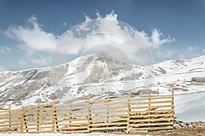 Snowy hills of Valle Nevado, Chile