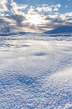 Snowy Icelandic Landscape