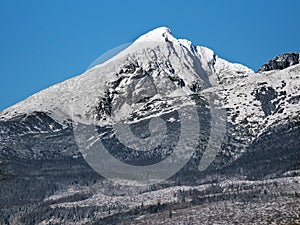 Snowy Krivan in High Tatras