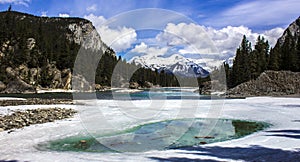 Snowy Landscape in Banff, Alberta, Canada