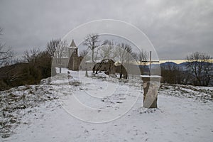 Snowy landscape with a breathtaking mountain view at Santuari de Cabrera