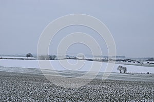 snowy landscape in the Eifel between Welling and ThÃÂ¼r photo