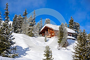 Snowy landscape - Winter ski resort in Austria - Hochzillertal