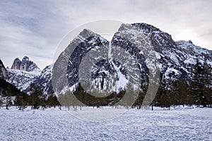 Snowy massif