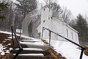 Snowy Morning - Mt. Zion United Methodist Church - West Virginia