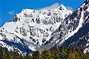 Snowy Mount Chikamin Peak Snoqualme Washington