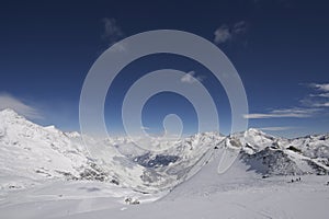 Snowy Mountain Landscape in Switzerland