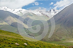 Snowy mountain peaks, Tien Shan