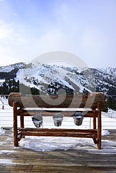 Snowy Mountain Scenery, White Winter Landscape