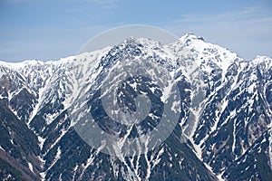 Snowy mountain view, TATEYAMA KUROBE Alpine route