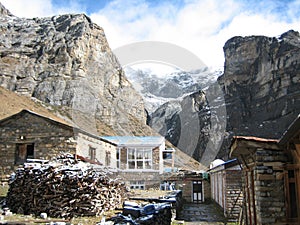 Snowy mountains of Annapurna, Nepal photo