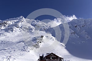 Snowy mountains in Fagarasi,Romania