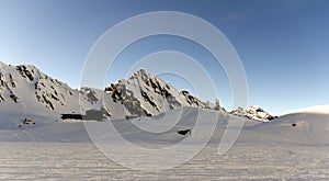 Snowy mountains in Fagarasi,Romania