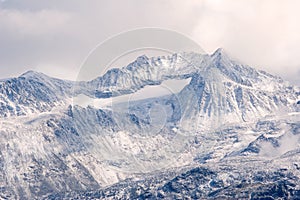 Snowy mountains near whistler, british columbia