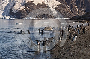 Snowy mountains in Paraiso Bay,