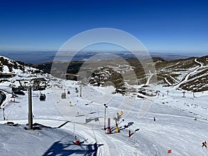 Snowy mountains at Sierra Nevada