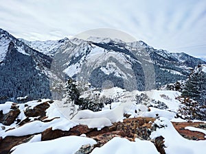 Snowy mountains in Utah