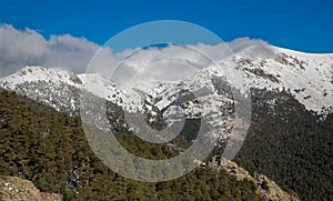 Nevado montanas a esfera 