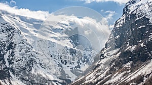 Snowy mountaintops in Norway