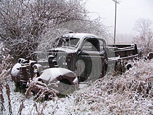 Snowy Old Truck