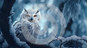 The snowy owl Bubo scandiacus, also known as the polar, the white and the Arctic owl, is a large, white owl of the true