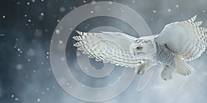 Snowy Owl Soaring. Snowy Owl in flight 01