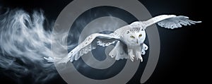 Snowy Owl Soaring. Snowy Owl in flight 05