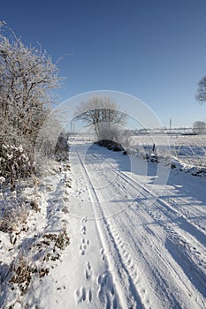 Snowy path in Aisne