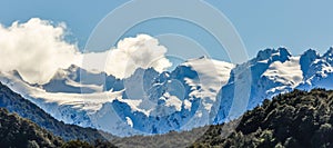 Snowy peaks in Glenorchy, New Zealand