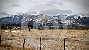 Snowy peaks of Mount Yamnuska