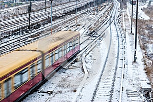 Snowy railroad