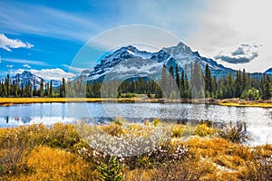 The snowy Rocky Mountains