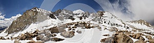 Snowy Sierra Nevada Mountains Panorama