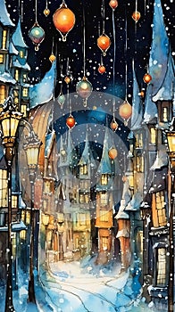 The Snowy Street and the Enchanted Dreams