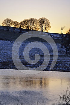 Snowy Sunset at Waldegrave Pool & North Hill