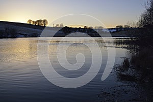 Snowy Sunset at Waldegrave Pool & North Hill