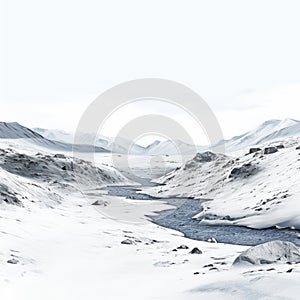 Snowy Tundra: Photorealistic Renderings Of Desolate Landscapes