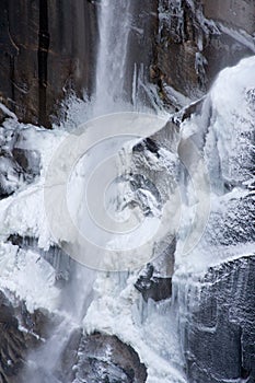 Snowy Vernal Falls