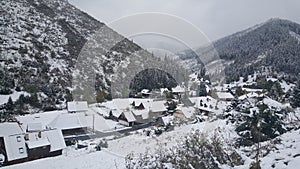 Snowy village Nizna Boca