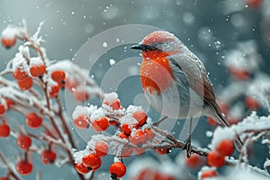 Snowy wildlife photography Observers capturing birds in winter landscapes