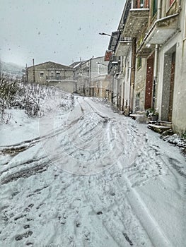 A snowy Winter day in Mussomeli