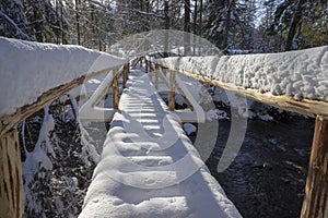 Snowy winter landscape in the Western Tatras. Oravice area. Slovakia