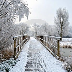 Winter Walking Bridge photo
