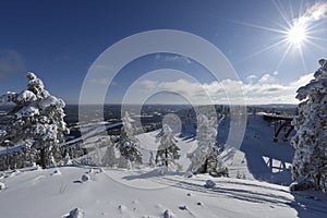 Snowy winterday in BranÃ¤s Sweden